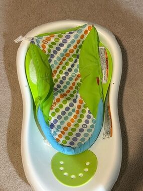 Fisher-Price Green, Blue, Orange, Purple and White Polka Dot Infant Seat Liner